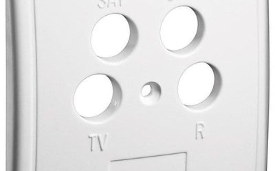 Pro 4 holes cover plate for antenna wall sockets white