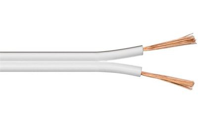 Pro Speaker cable white CCA 50 m – 50 m roll cable d