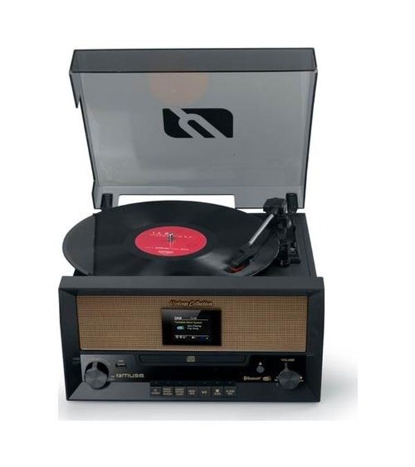 Muse MT-110 DAB Turntable Micro DAB+ FM BT CD USB Retro – Pladespiller Sort