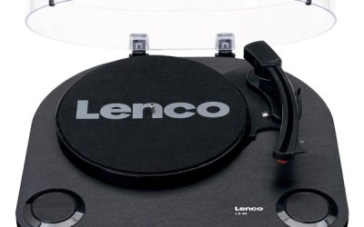 Lenco Wood turntable with built-in speakers – Pladespiller Sort