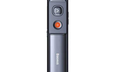 Baseus Orange Dot Multifunctionale remote control for presentation with a green laser pointer – gray